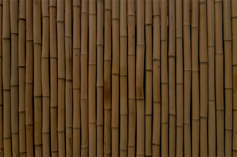 어두운 대나무 모방 현대 비닐 깔개 - TenStickers