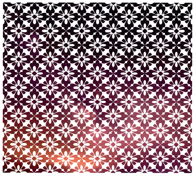 비닐 카펫 꽃과 식물 꽃무늬 옴브레 - TenStickers