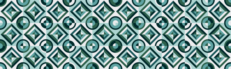 비닐 카펫 타일 효과 기하학적 주방 러너 - TenStickers