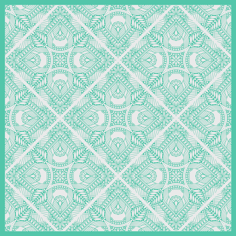 기하학적 효과 비닐 카펫 기하학적 패턴 오버레이 - TenStickers