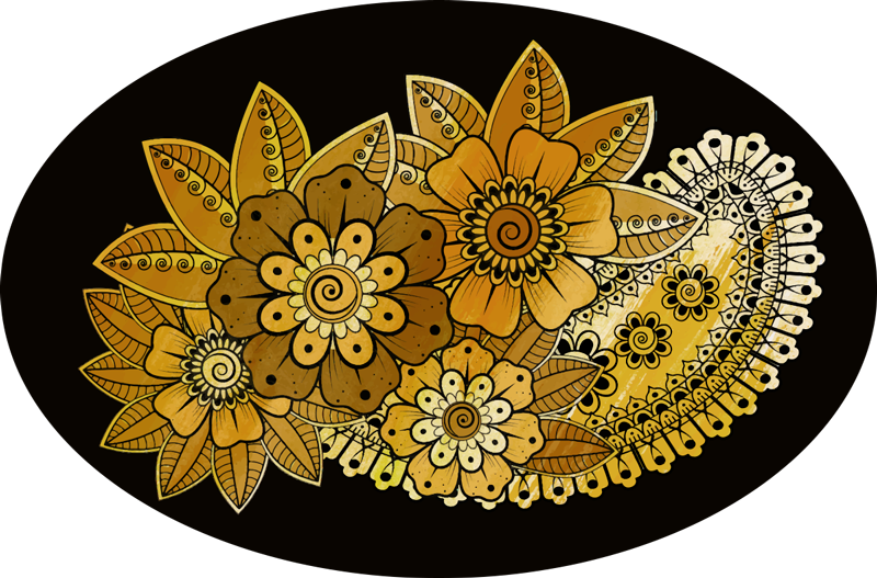 만다라 비닐 카펫 만다라 세부 사항 - TenStickers