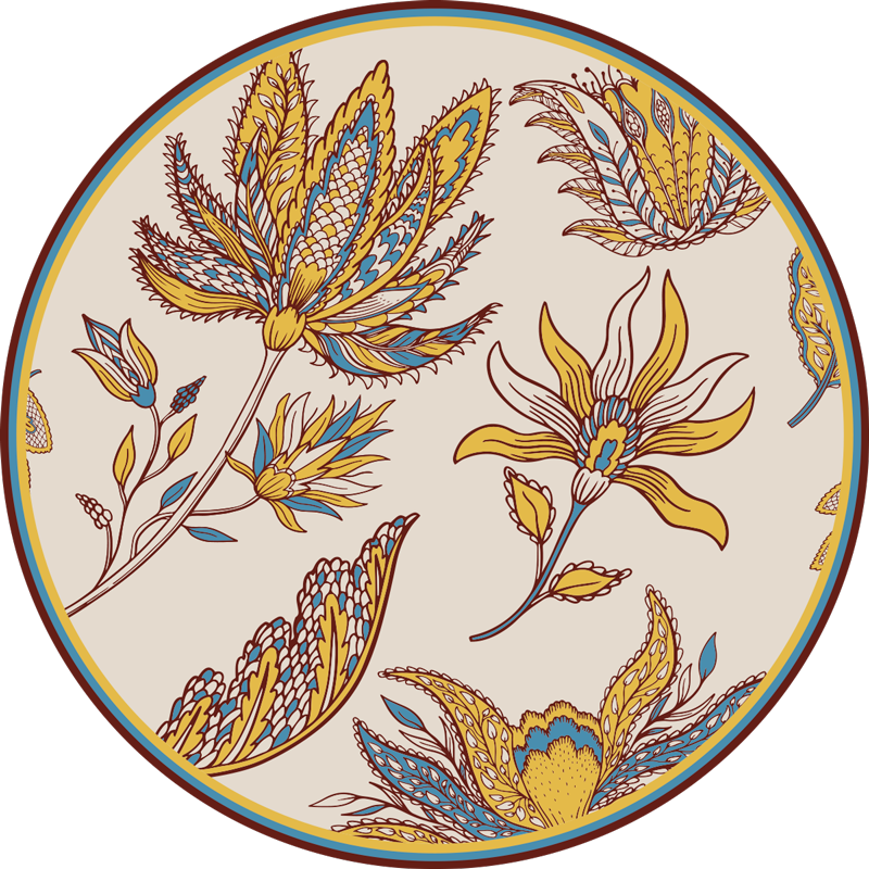 비닐 카펫 꽃과 식물 화려한 꽃의 우아함 - TenStickers