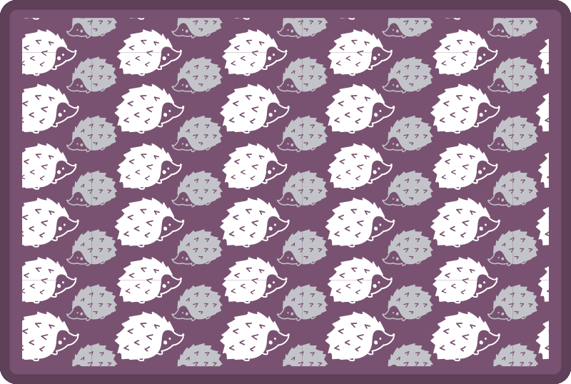 어린 이용 비닐 카펫 만화 고슴도치 - TenStickers