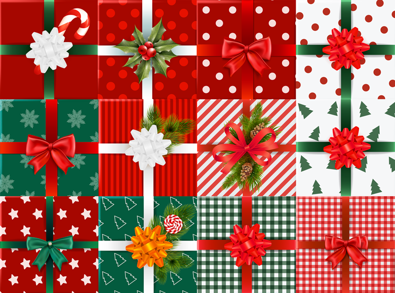 비닐 크리스마스 카펫 축제 선물 패턴 - TenStickers