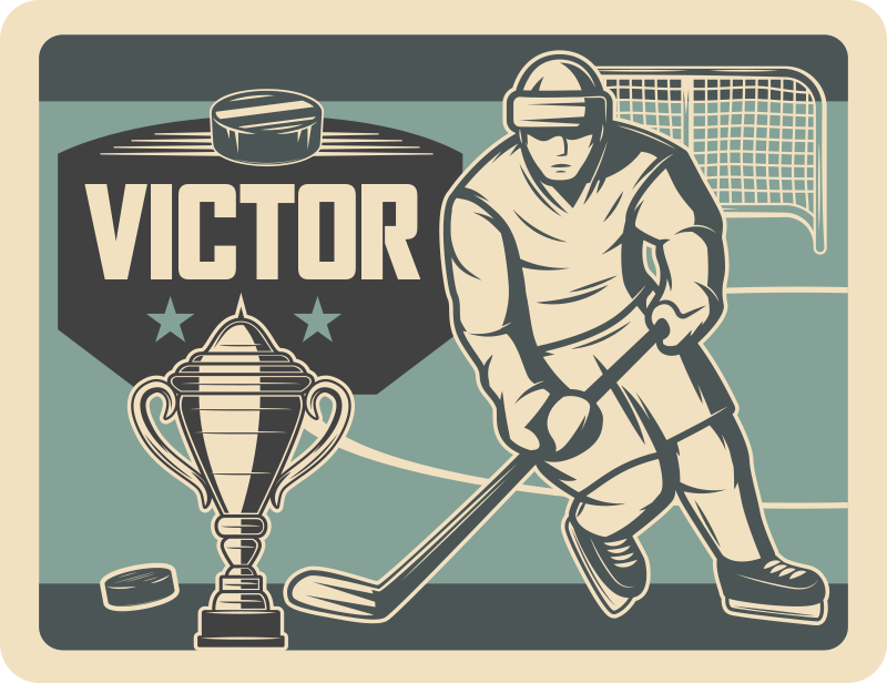 이름이있는 비닐 카펫 맞춤형 스포츠 그래픽 - TenStickers