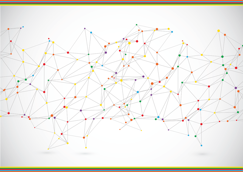 기하학적 효과 비닐 카펫 기하학적 연결 - TenStickers