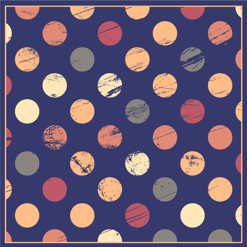 기하학적 효과 비닐 카펫 추상 점선 패턴 - TenStickers