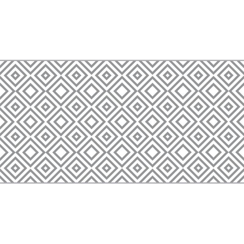 기하학적 효과 비닐 카펫 다이아몬드 패턴 디자인 - TenStickers