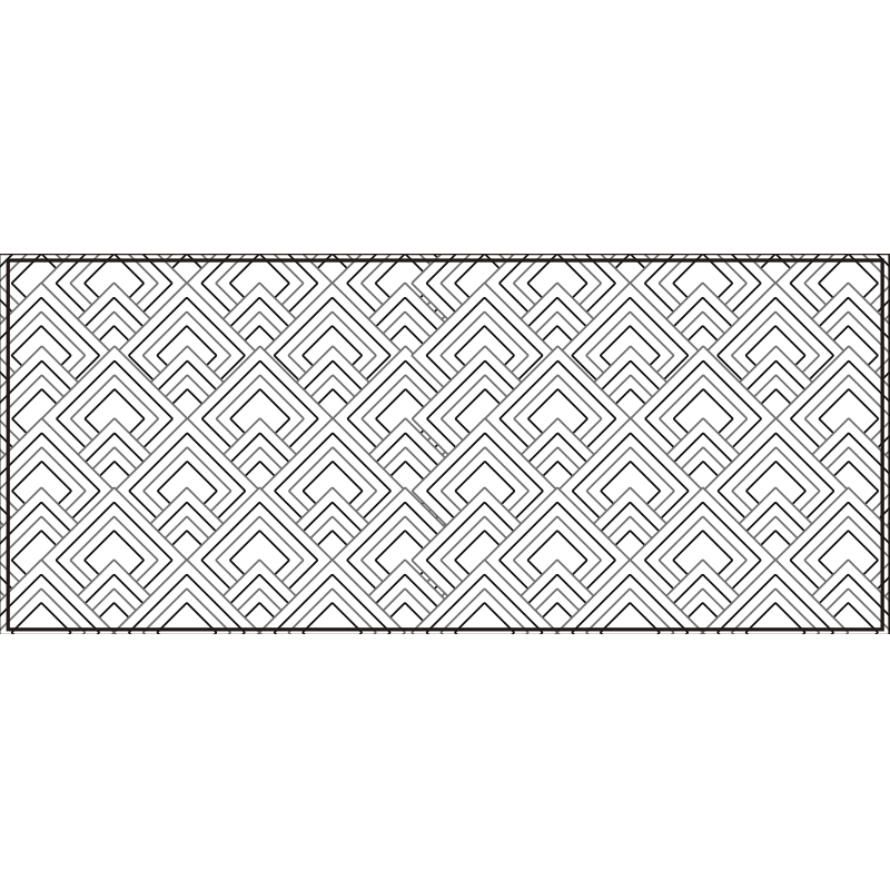 기하학적 효과 비닐 카펫 기하학적 미로 패턴 - TenStickers