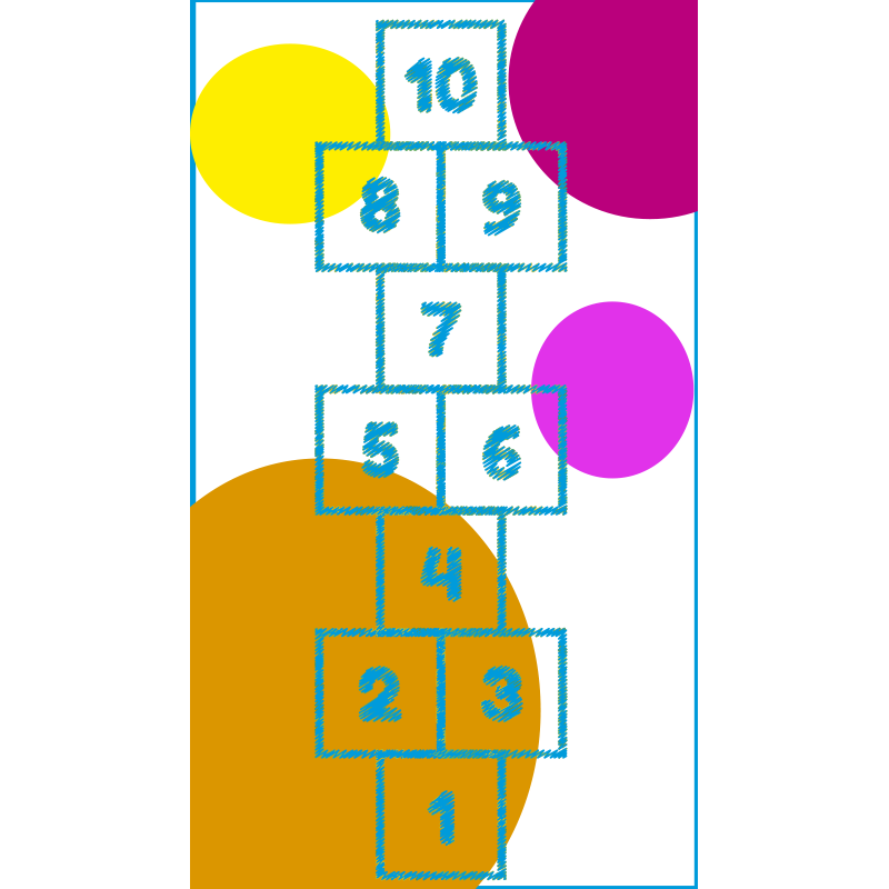 비닐 게임 카펫 돌 차기 놀이 그래픽 - TenStickers