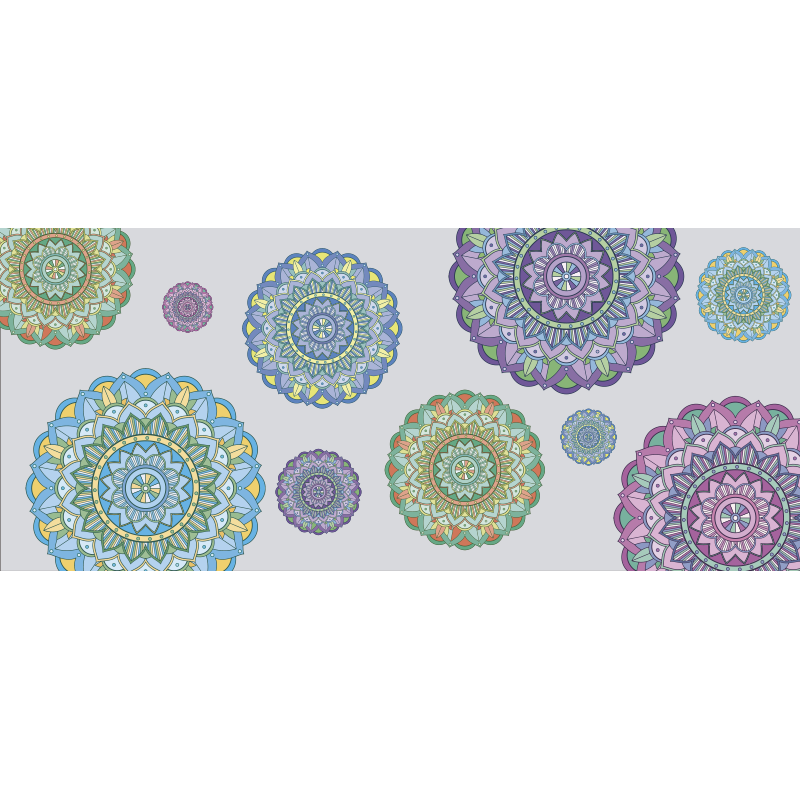 만다라 비닐 카펫 만다라 앙상블 - TenStickers