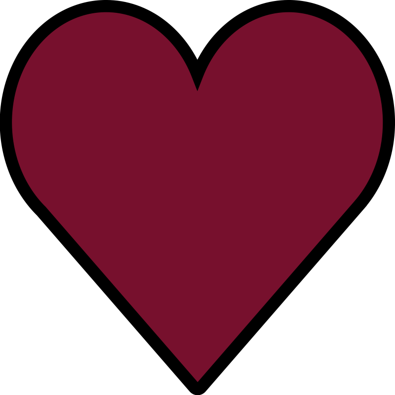 침실용 비닐 카펫 심플한 하트 모양 - TenStickers