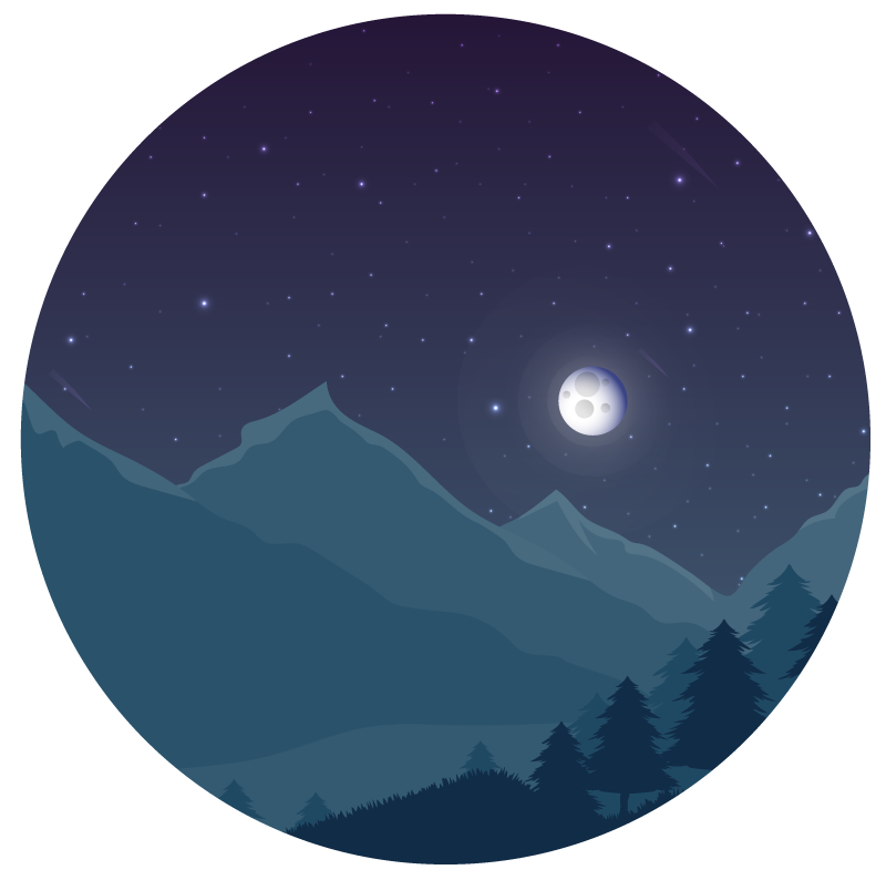 비닐 카펫 자연 산악지대의 해질녘 - TenStickers