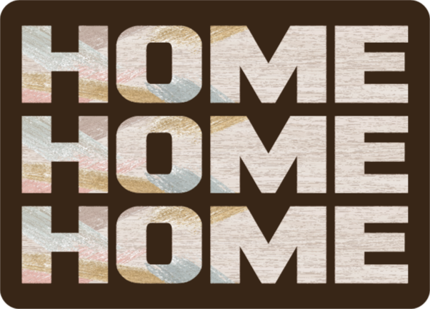 문구와 함께 비닐 양탄자 집 입구에 오신 것을 환영합니다 - TenStickers