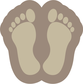 비닐 카펫 보육 발자국 윤곽 - TenStickers