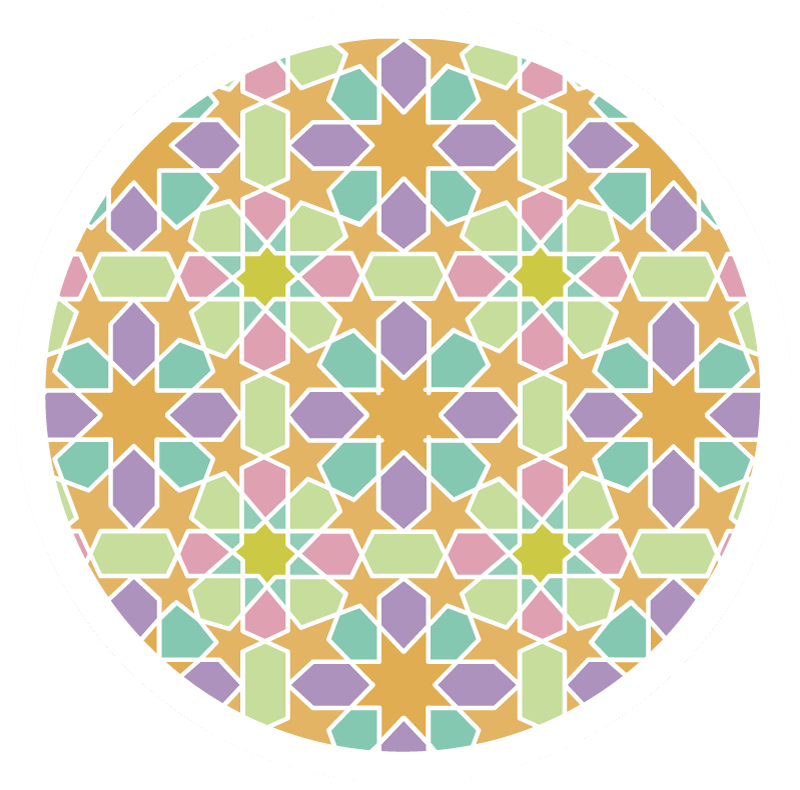 기하학적 효과 비닐 카펫 별 모자이크 원 - TenStickers