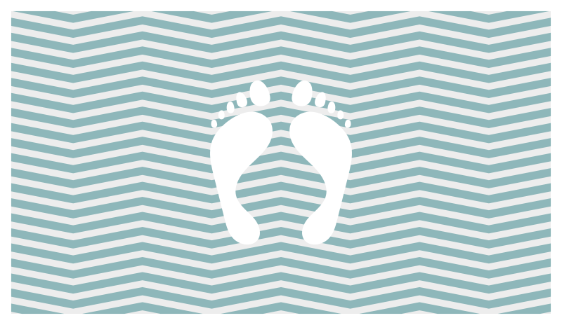 줄무늬 비닐 카펫 발자국 무늬 - TenStickers