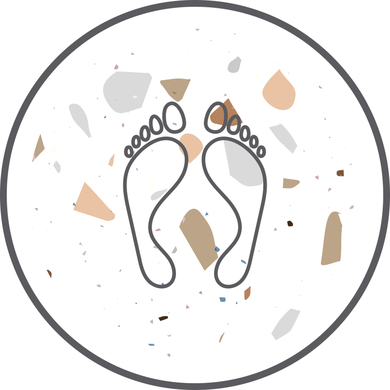 테라 조 발자국 욕실 바닥 - TenStickers