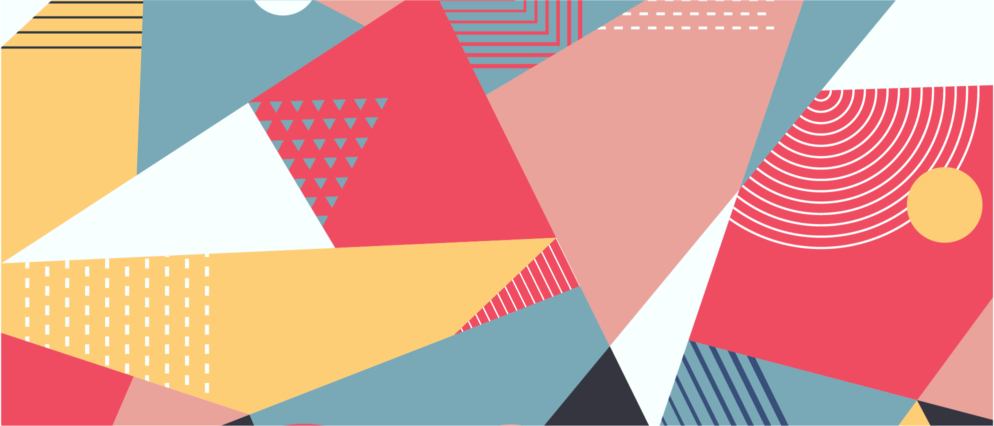 기하학적 효과 비닐 카펫 다채로운 기하학적 구성 - TenStickers