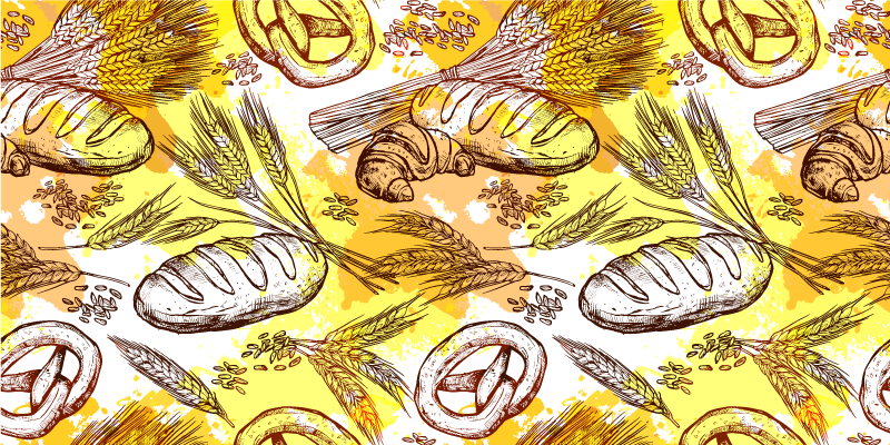 비닐 카펫 자연 베이커리를 테마로 한 디자인 - TenStickers