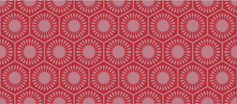 기하학적 효과 비닐 카펫 원형 모티브 앙상블 - TenStickers