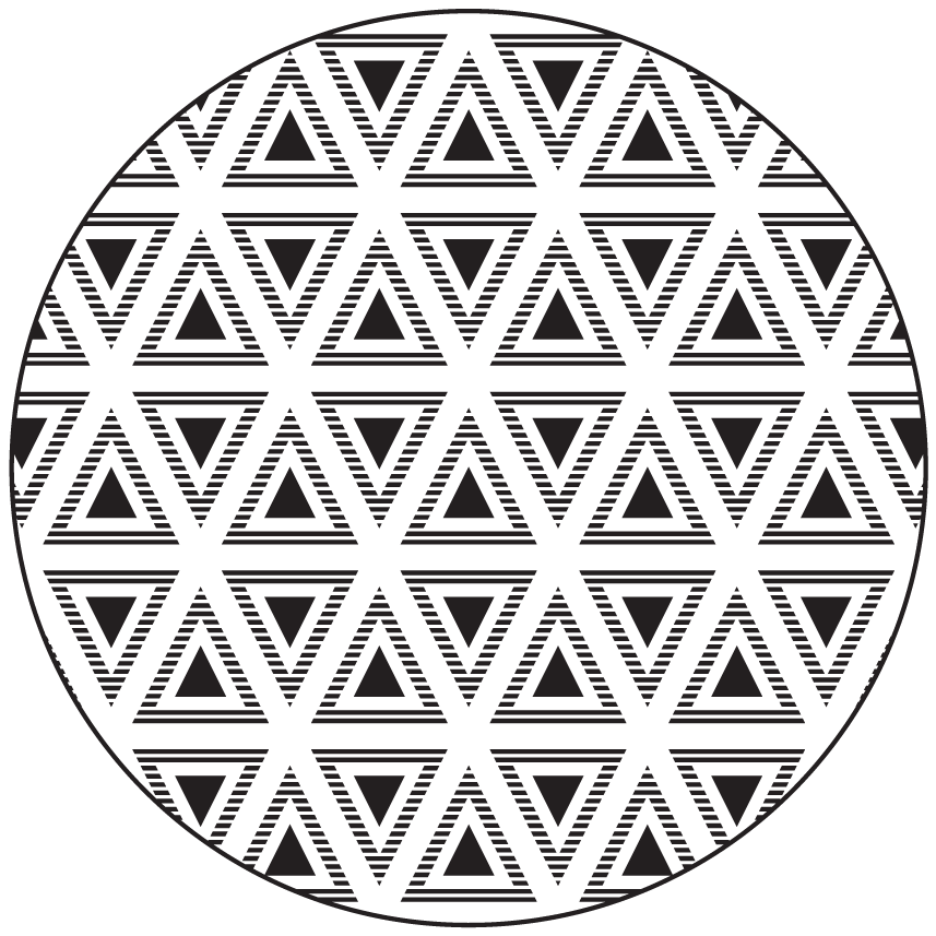 기하학적 효과 비닐 카펫 삼각형 조합 - TenStickers