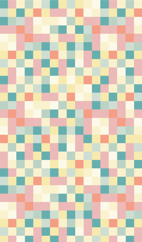 줄무늬 비닐 카펫 여러 가지 빛깔의 격자 - TenStickers