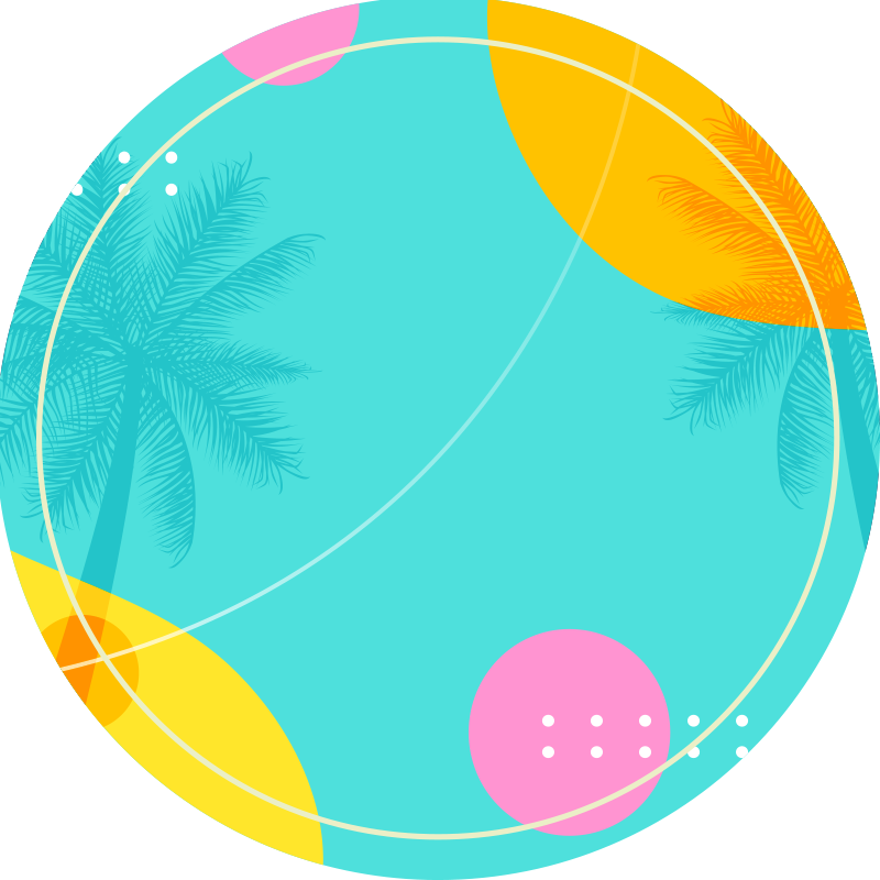 비닐 카펫 꽃과 식물 열대 야자 장식 - TenStickers