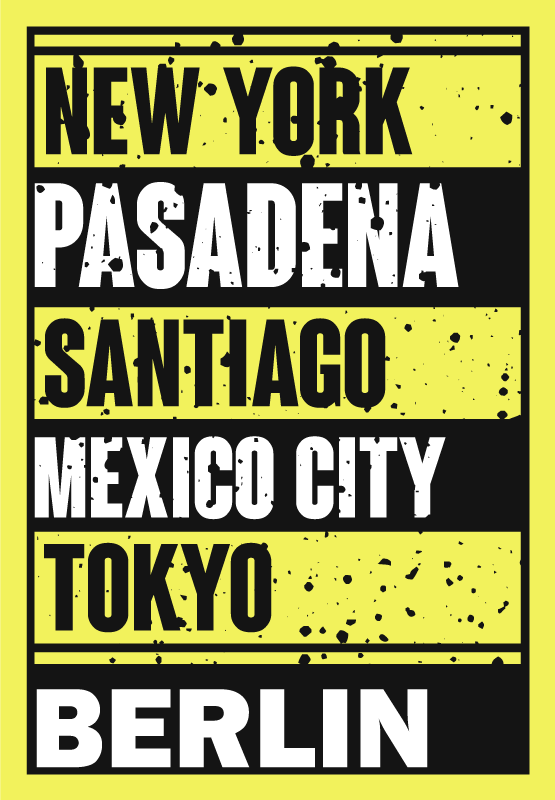 문구와 함께 비닐 양탄자 도시 텍스트 오버레이 - TenStickers