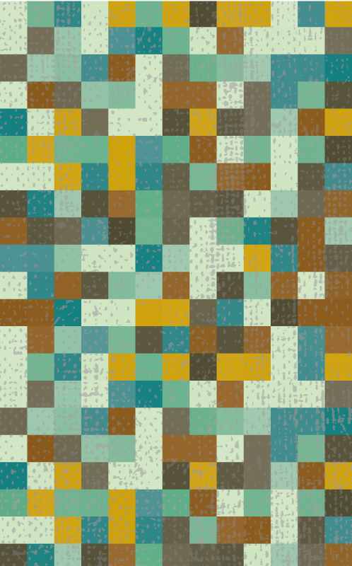 기하학적 효과 비닐 카펫 모자이크 기하학 - TenStickers