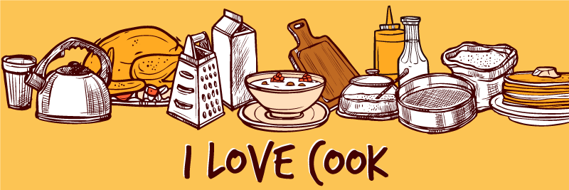 비닐 주방 카펫 나는 요리사를 사랑한다 - TenStickers