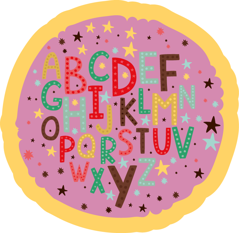 알파벳 비닐 카펫 교육 알파벳 - TenStickers