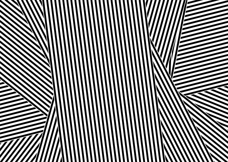 거실 용 블랙 화이트 스트라이프 비닐 러그 - TenStickers