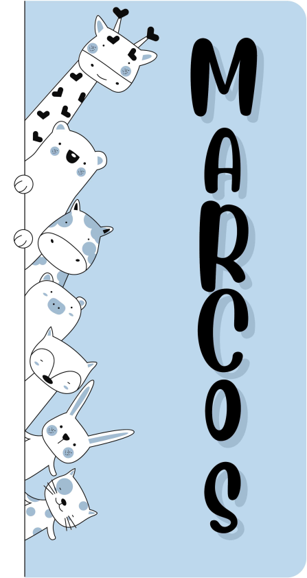 이름이있는 비닐 카펫 맞춤형 동물 - TenStickers