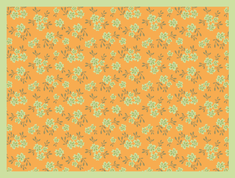 비닐 카펫 꽃과 식물 꽃 모티브 표면 - TenStickers