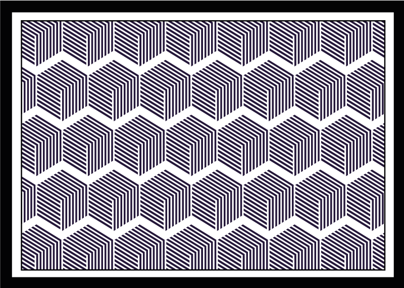 기하학적 효과 비닐 카펫 입체파 대비 - TenStickers