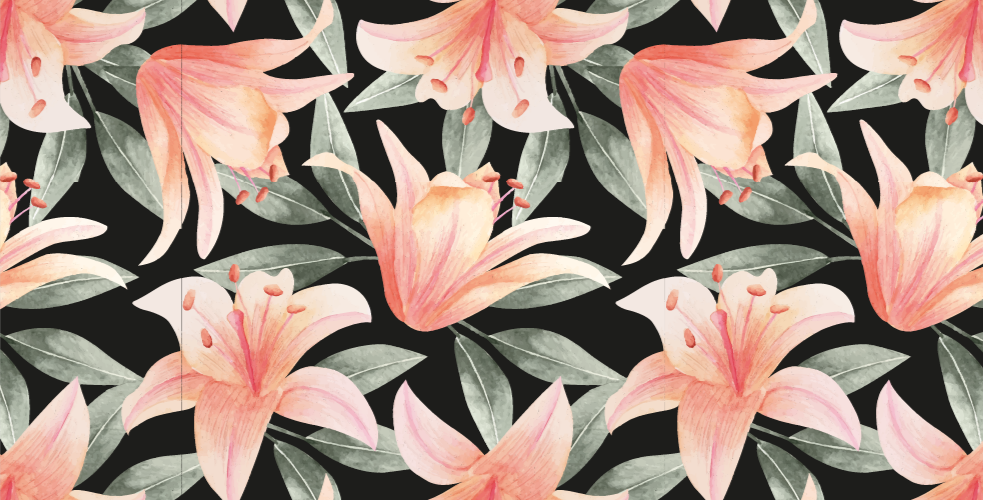 비닐 카펫 꽃과 식물 꽃바람 이미지 - TenStickers