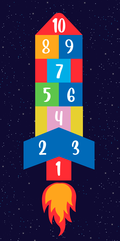 아이들을위한 비닐 양탄자 점프 게임 - TenStickers