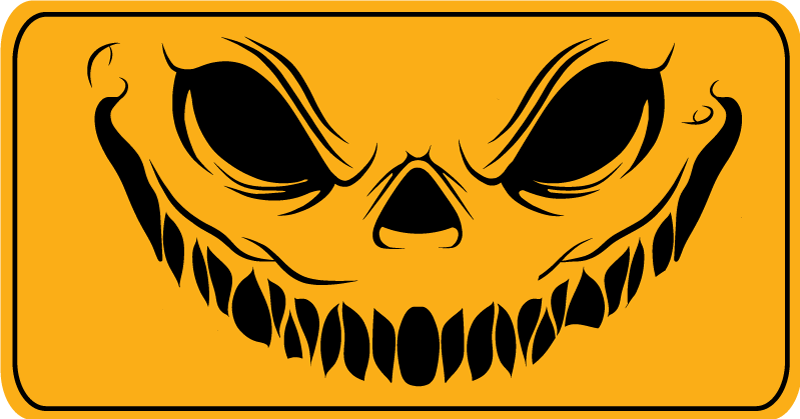 할로윈 비닐 카펫 으스스하게 웃는 얼굴 - TenStickers