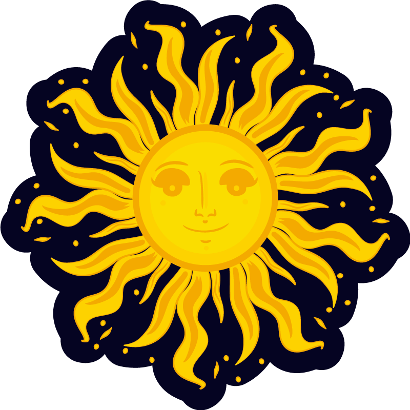 Boho sun 에스닉 비닐 러그 - TenStickers