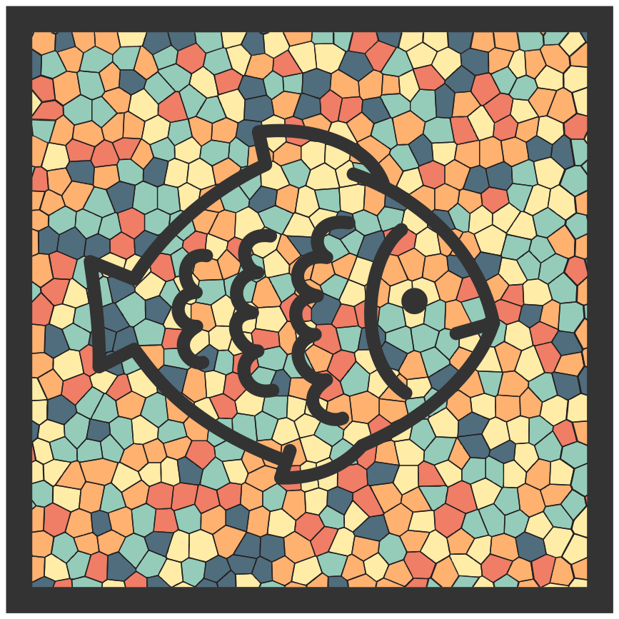 모자이크 물고기 모자이크 바닥 타일 - TenStickers