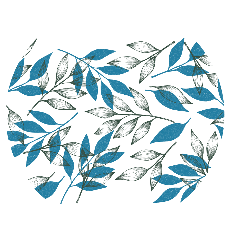 비닐 카펫 꽃과 식물 식물의 잎 인쇄물 - TenStickers