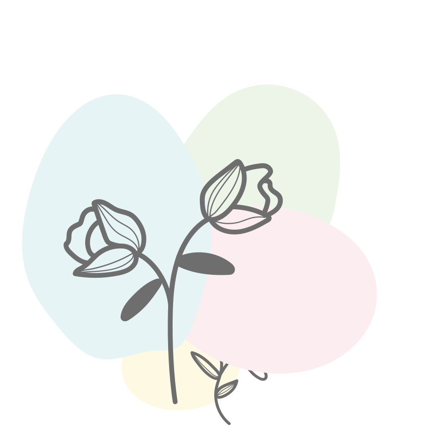 비닐 카펫 꽃과 식물 플로럴 하트 러그 - TenStickers