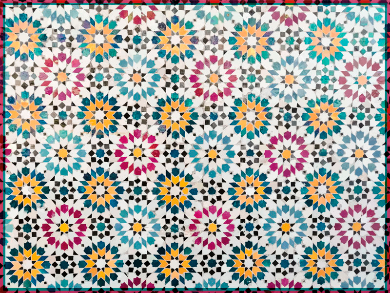 지중해 모자이크 바닥 타일 - TenStickers