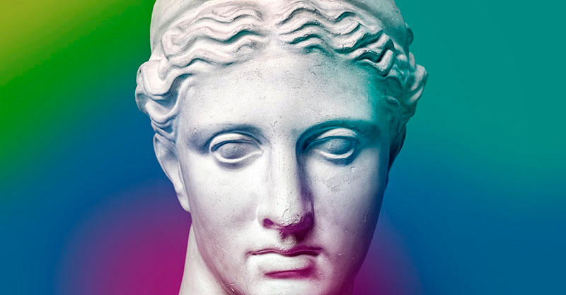 미니멀리스트 효과 비닐 카펫 조각적 그라데이션 - TenStickers