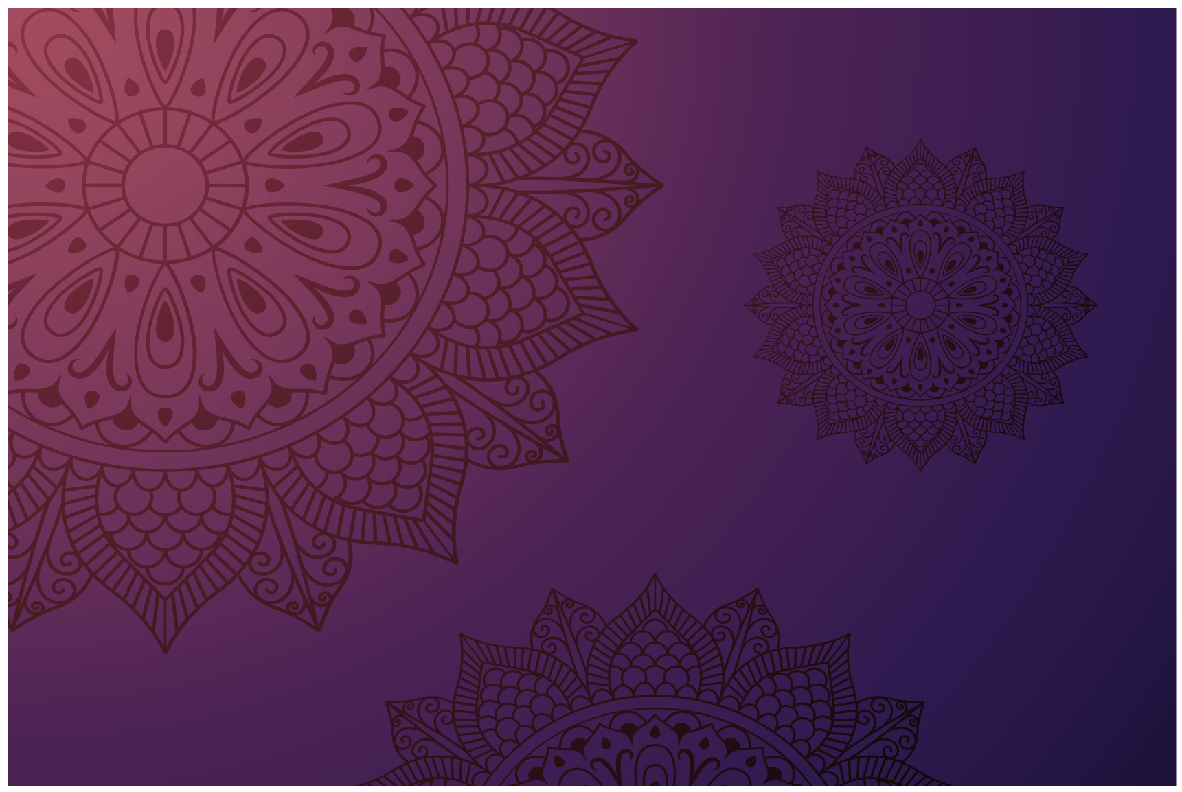 만다라 비닐 카펫 만다라 패턴 러그 - TenStickers