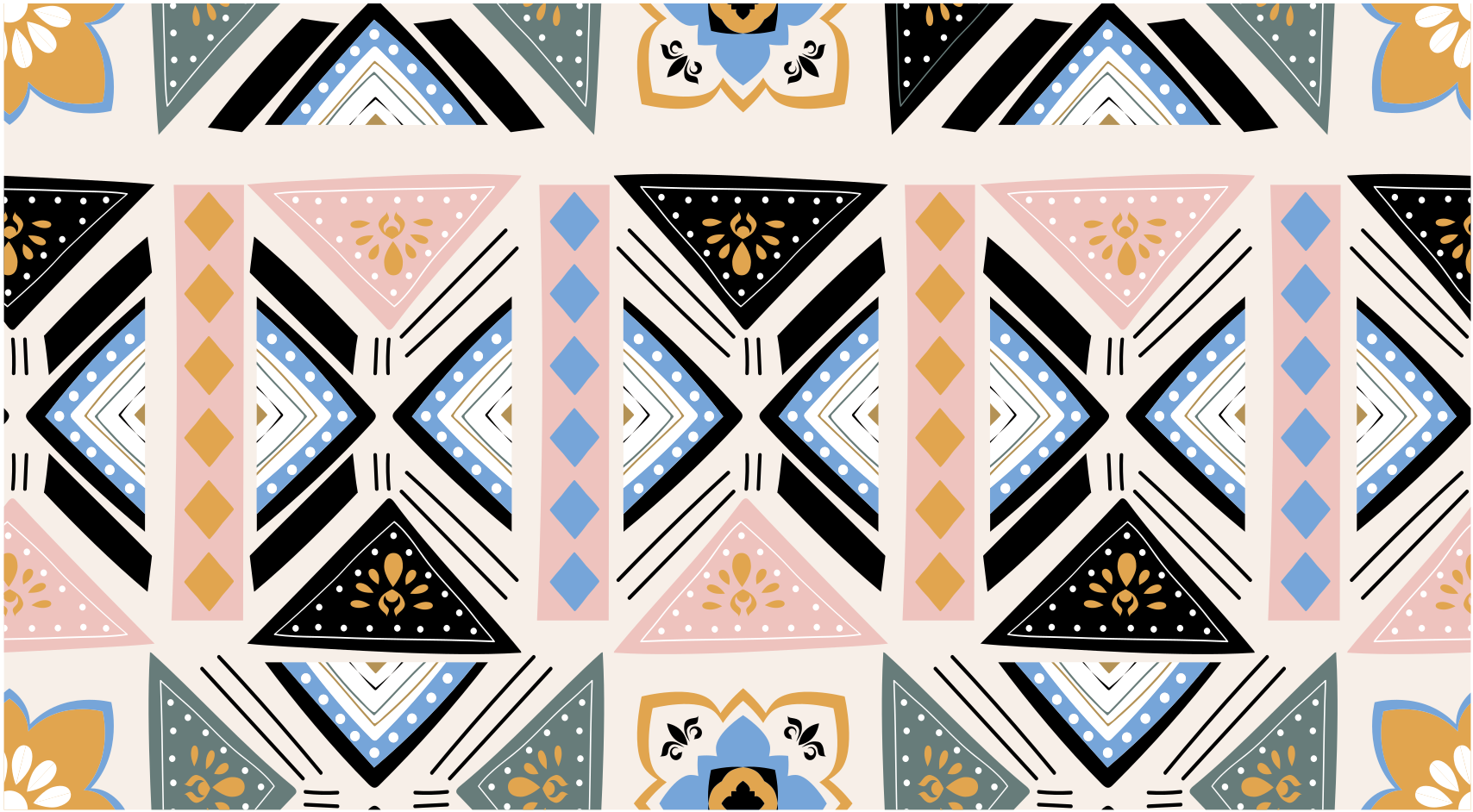 기하학적 효과 비닐 카펫 기하학적 패턴 태피스트리 - TenStickers