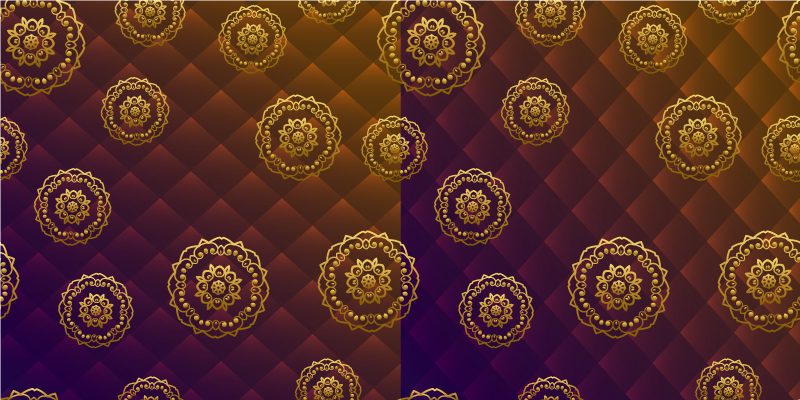 만다라 비닐 카펫 만다라 모티프 오버레이 - TenStickers