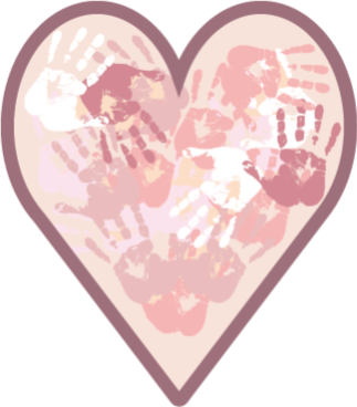 이름이있는 비닐 카펫 맞춤형 하트 - TenStickers