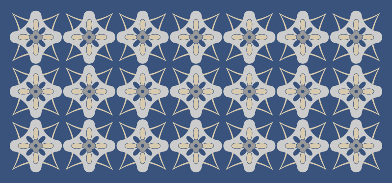 비닐 카펫 타일 효과 꽃 타일 구성 - TenStickers